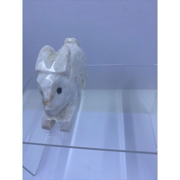 Soapstone Carved Fetish Rabbit HT 2.5 Inches Lenght Approx 3 In. - Picture 6 of 12